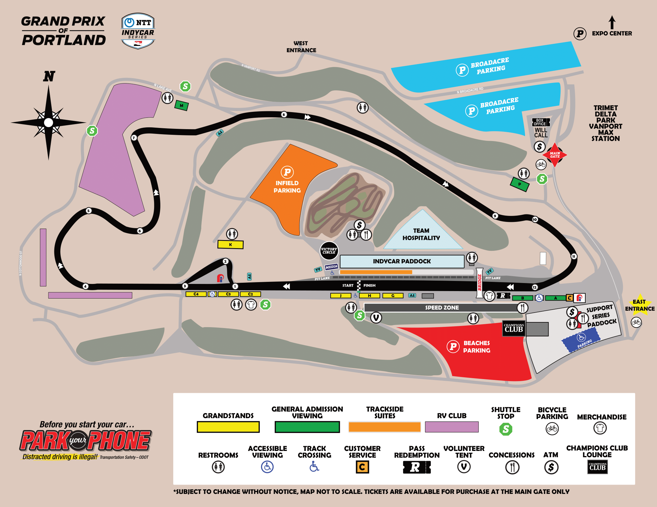 Grand Prix of Portland Festival Map
