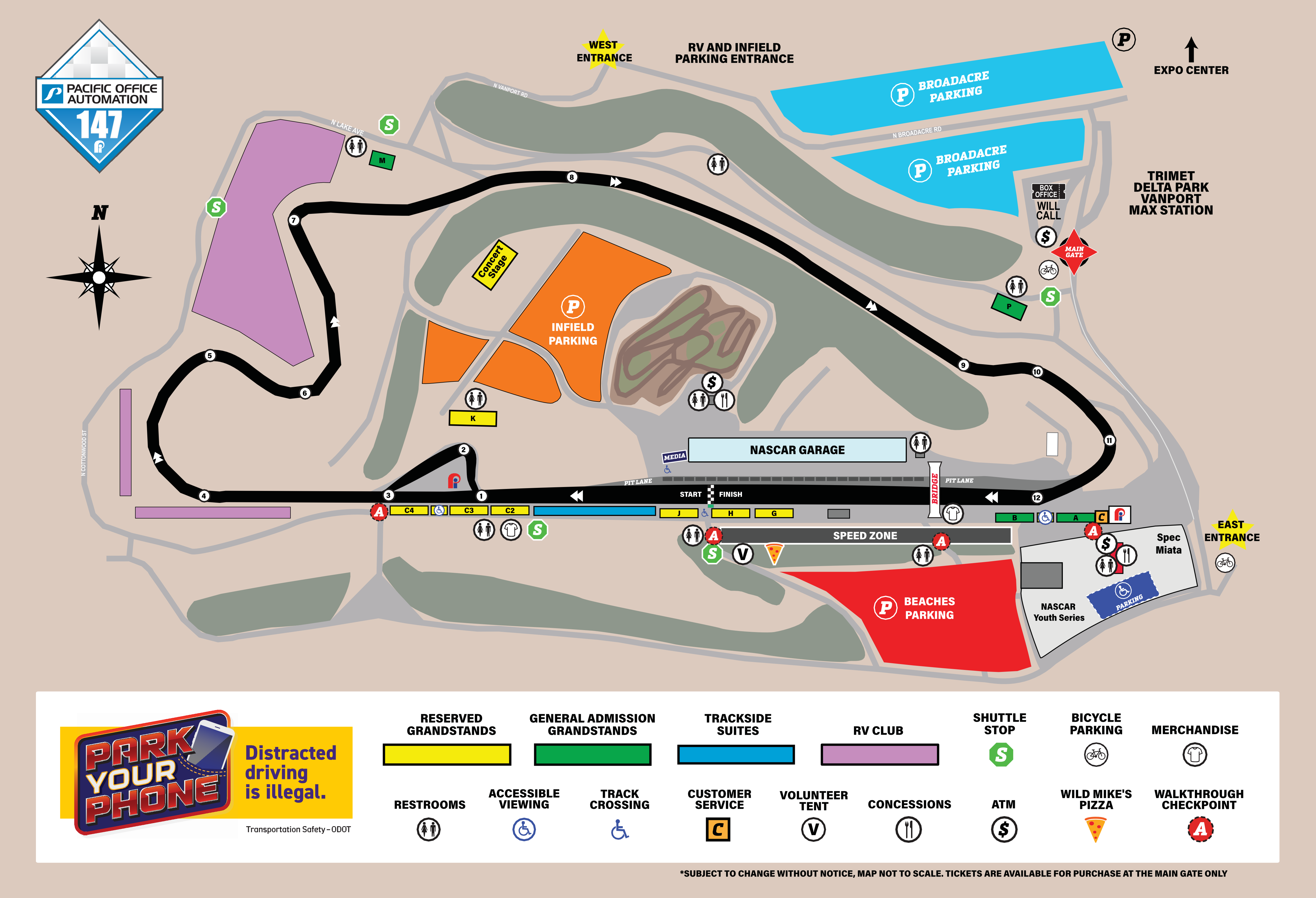 NASCAR Xfinity Series Festival Map