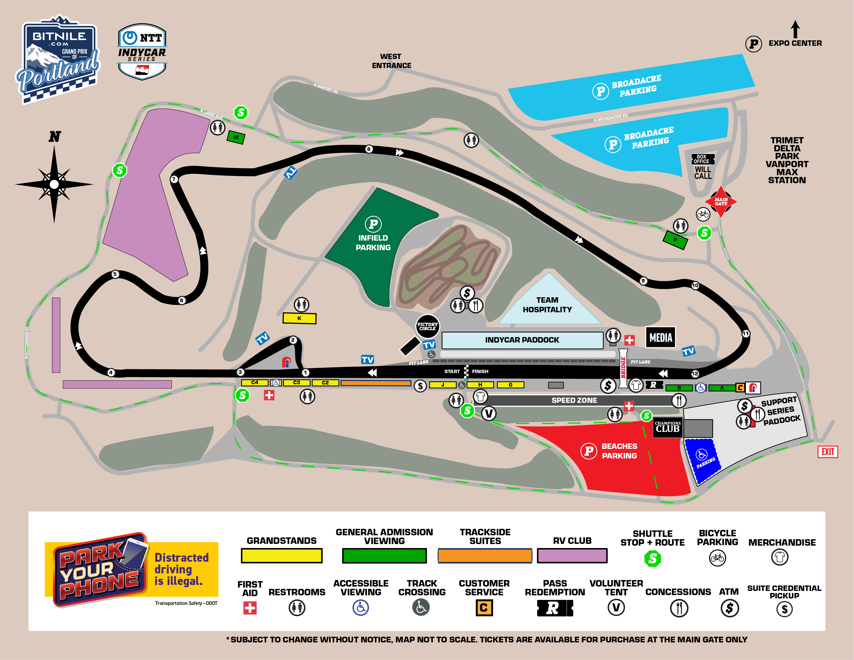 Grand Prix of Portland Festival Map