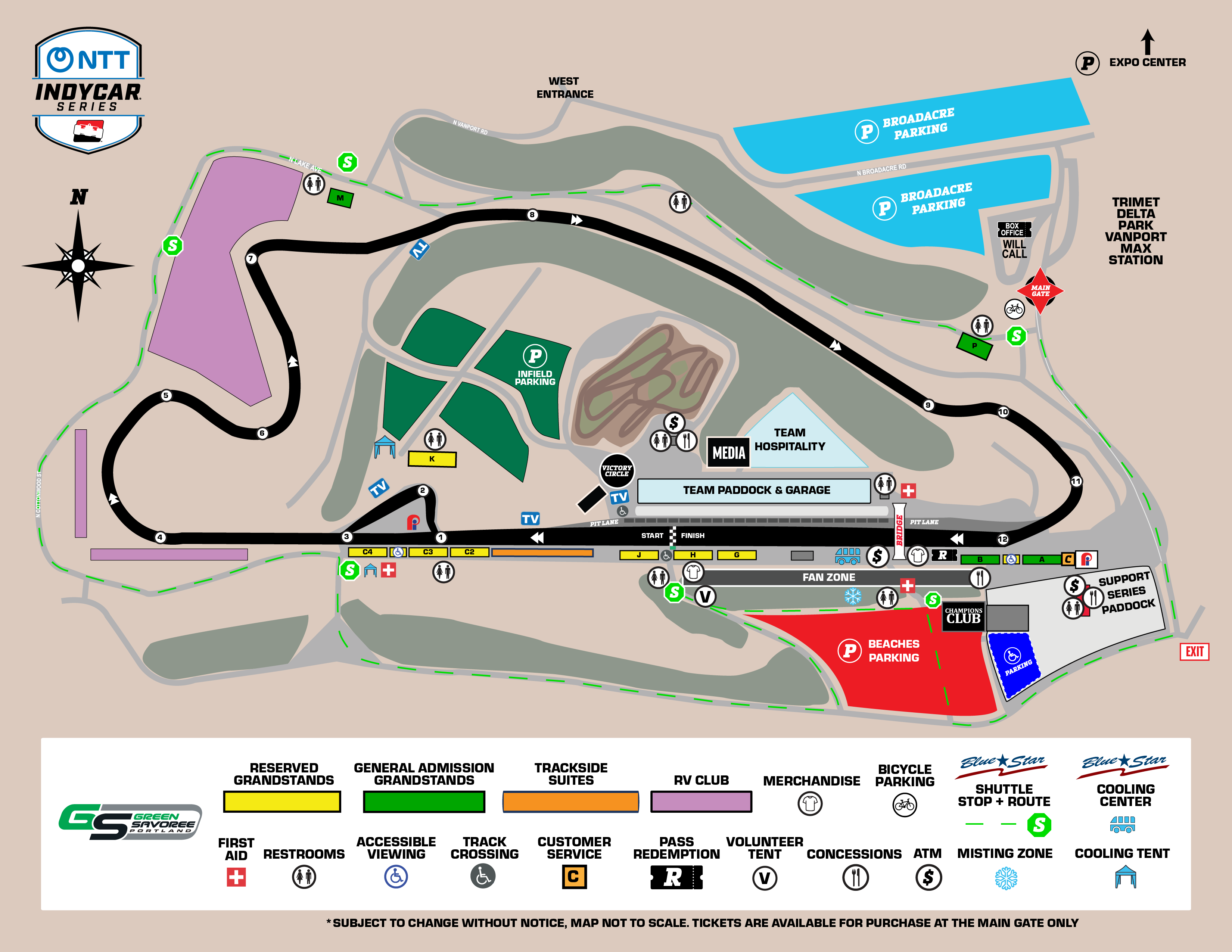 Grand Prix of Portland Festival Map