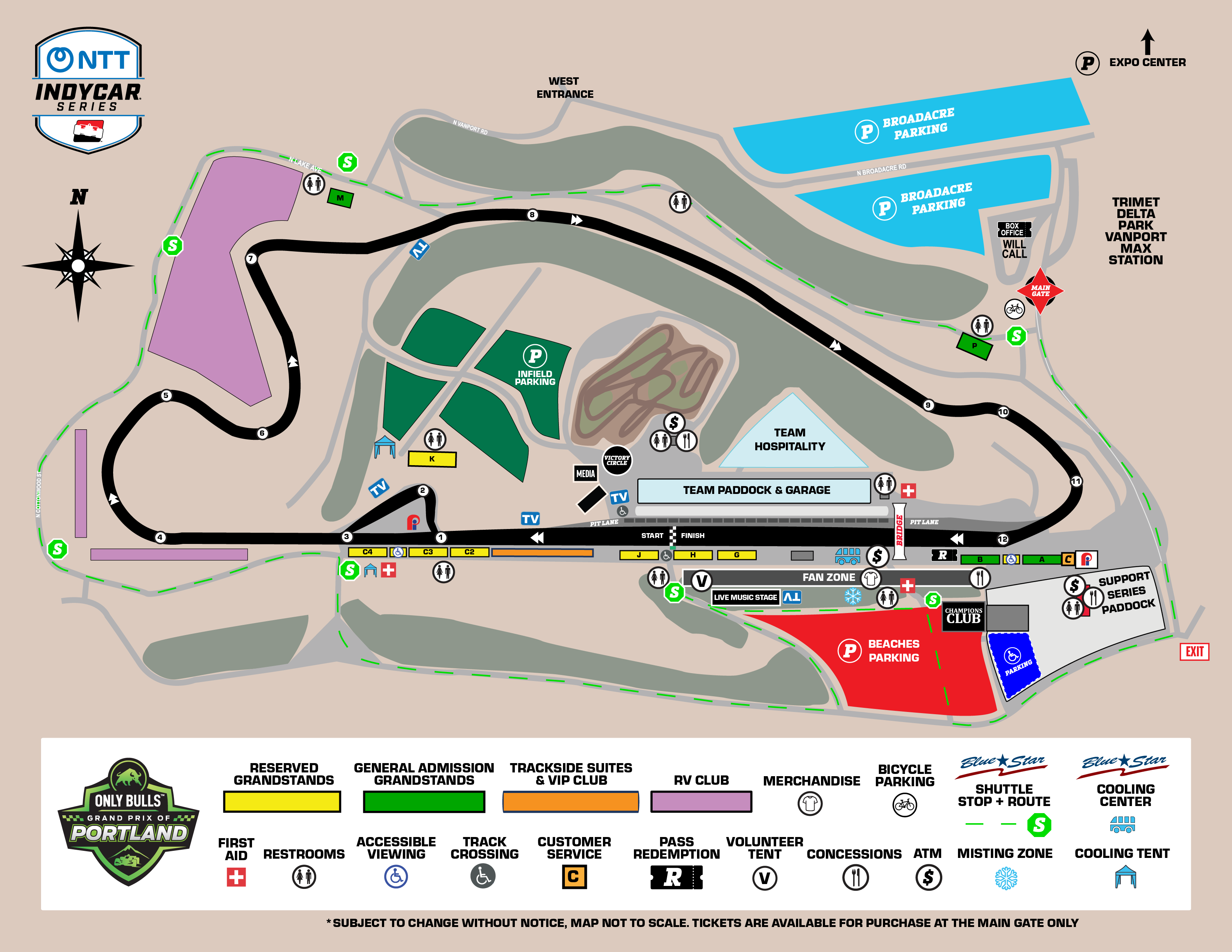 Grand Prix of Portland Festival Map