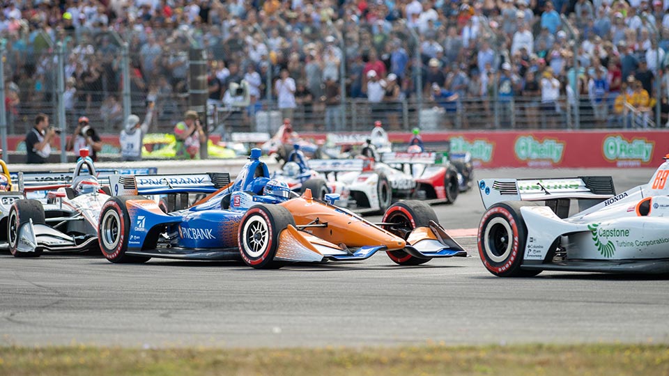Indy Cars on track at the Grand Prix of Portland