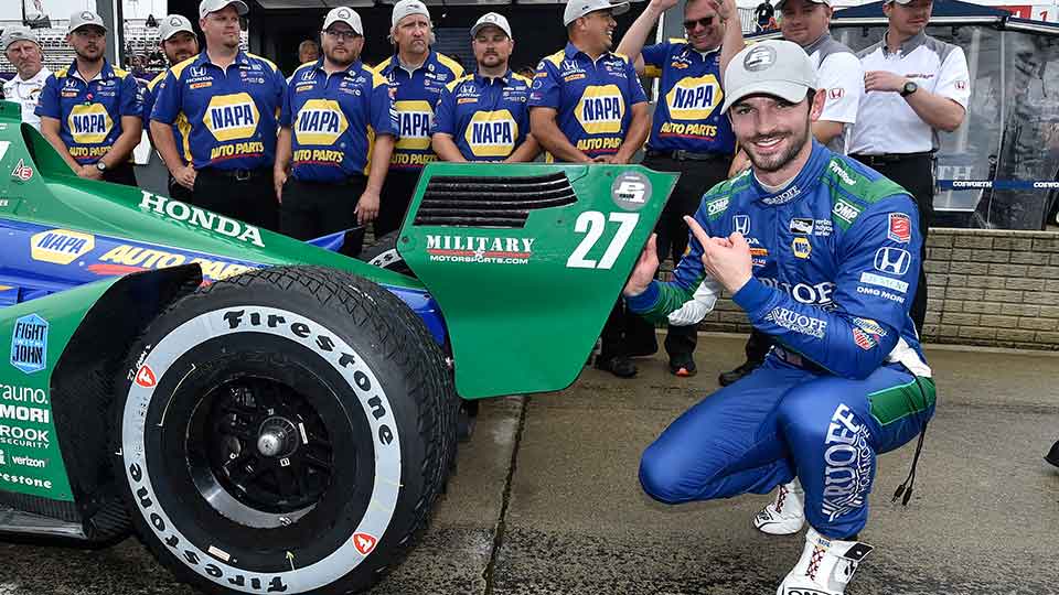 Alexander Rossi on Pole for Race 2 in Detroit